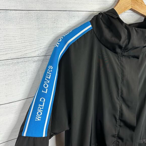 Sandro Paris Size 36 Small World Lovers Black Shell Mario Jacket Black - Picture 6 of 12